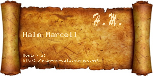 Halm Marcell névjegykártya